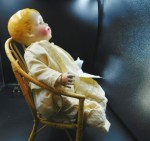 antique baby doll 1930s side